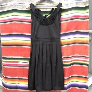 Ann Taylor LOFT black dress w/ neck tie